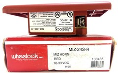 Wheelock MIZ-24S-R 16-33Vdc Red Mini Horn (New In Box)