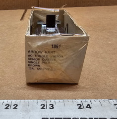 Arrow Hart 1891 Brown 15a 120-277vac Single Pole Senior Quette Switch, 1 pc