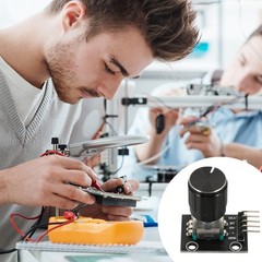5Pcs Durable Rotary Encoder Modules with Rotary Knob for Machine Control Black
