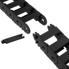 Drag Chain Cable Carrier Open Type with End Connectors 15X30mm 1 Meter Plastic