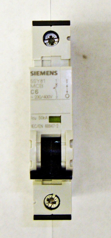 New Siemens MCB, Miniature Circuit Breaker 50KA 5SY8 106-7 14100ELL