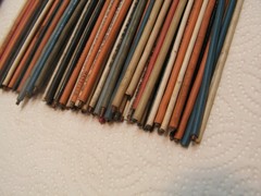 VINTAGE 66 Pieces 12 1/4″+ Long 12 Gauge Copper Wire. In Homemade Tube Various C