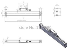 Best price 5micron linear scale 5V TTL linear encoder with 3.5meter cable
