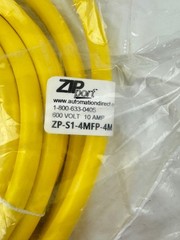 Automation Direct ZP-S1-4MFP-4M ZIPport Patch Cable 4 Pin ZPS14MFP4M 4M