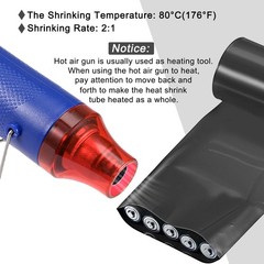 Battery Wrap 80mm Flat 18ft Heat Shrink Tube Wraps Black