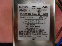 6609034-6 Corcom Model 6VDK3 FILTER LINE RFI WIRE LEAD 6A Brand New!