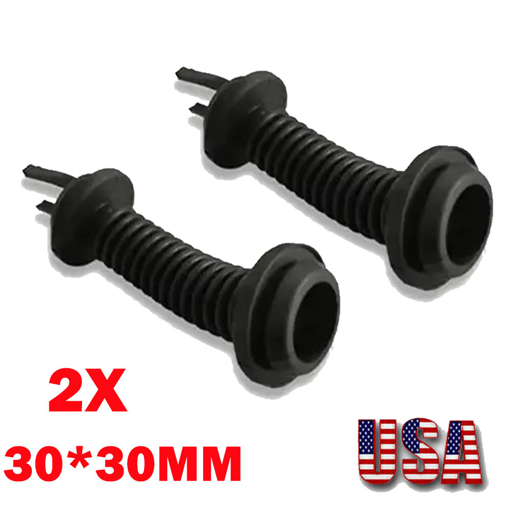2 Pack 30*30mm Car Harness Wiring Door Tube Rubber Sleeve Dust-proof Tubes USA