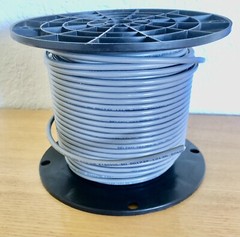 50ft – 22awg/4c 4 conductor Double-Shield Stranded Wire Cable – Gray – NEW
