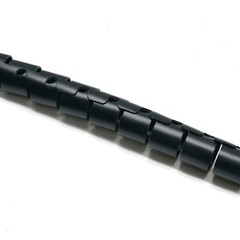 4.92FT x 1.2″ Spiral Cable Wire Zip Wrap Tube Tubing Computer Manage Cord Black
