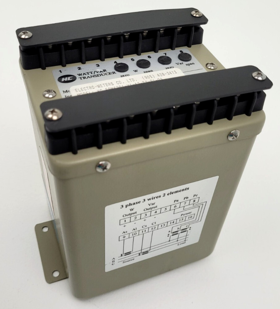 HC FPWK201-V1-A2-F2-P1-03 Electro-Meters Watt Tranducer 120VAC – Next Day Option