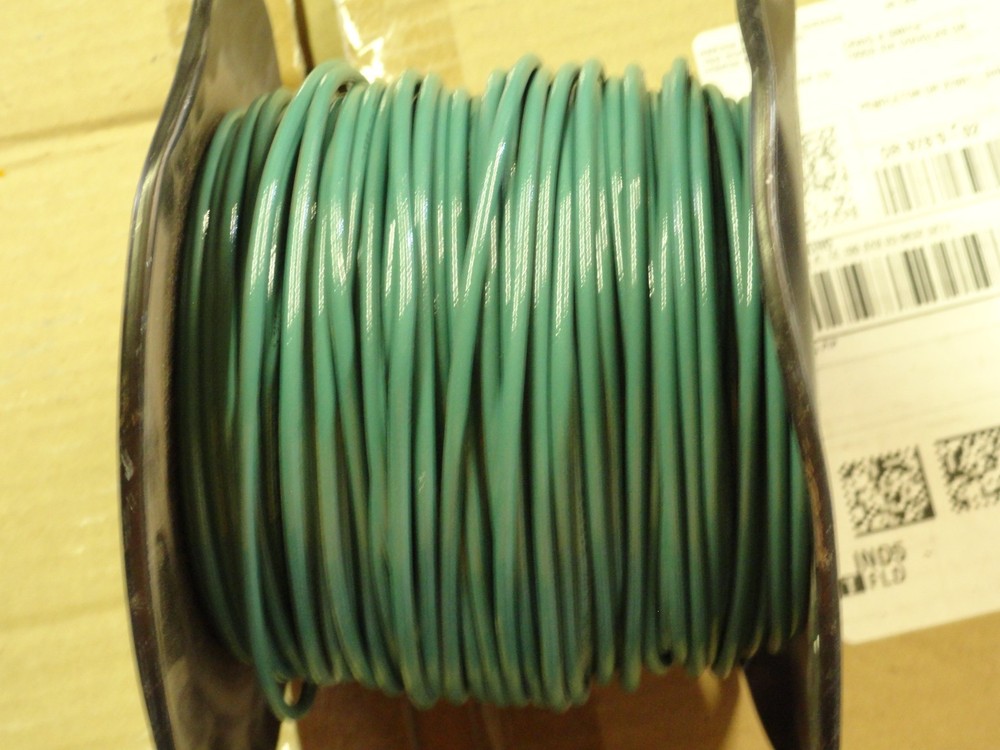 12 -SOLID 500 FT. N.E.C. STD. THHN or THWN 600 VOLT GRN BUILDING WIRE 1/2 SPOOL
