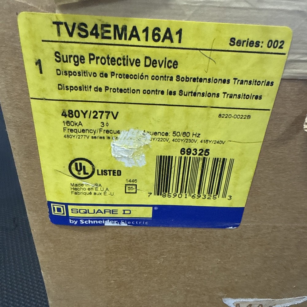 SQUARE D SCHNEIDER ELECTRIC TVS4EMA16A SURGE PROTECTION DEVICE (NEW IN BOX)