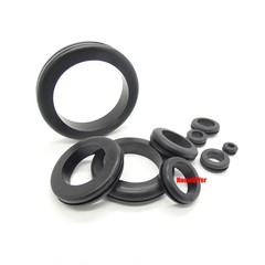 Black Blanking Wiring Grommets Rubber Open Grommet Blind Cable Hole 5mm 6mm-28mm