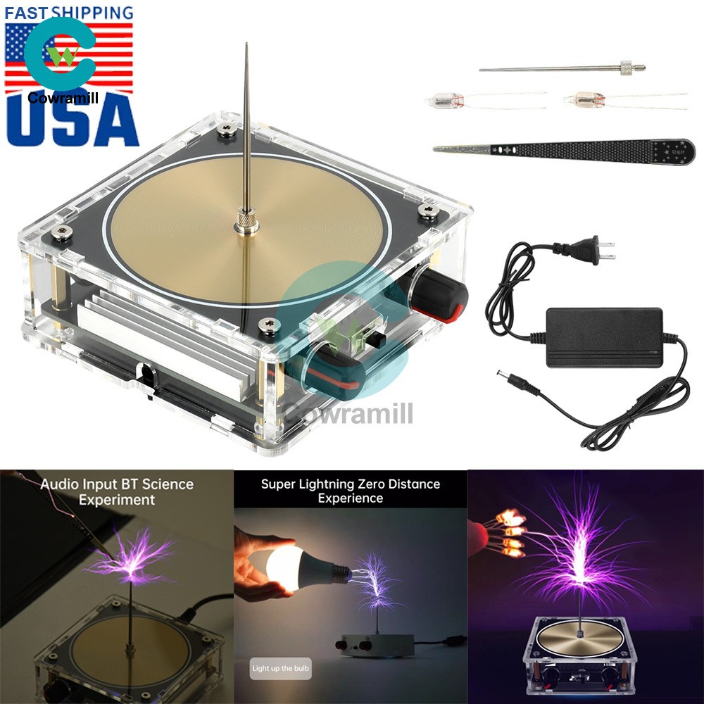 AC110-220V Dual Mode Bluetooth Music Tesla Coil Artificial Lightning Touchable