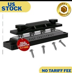 Pike Industries 400 Amp Copper Busbar with 4 Stud Connections, Compact Design
