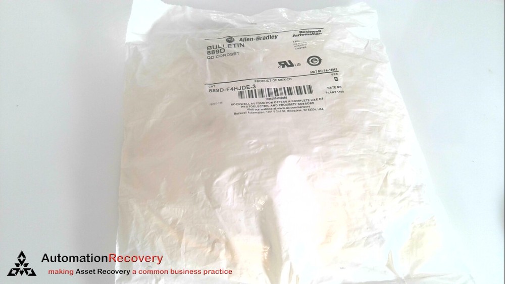 ALLEN BRADLEY 889D-F4HJDE-3 SERIES B, 889D DC MICRO CABLE, PATCHCORD, NE #285705