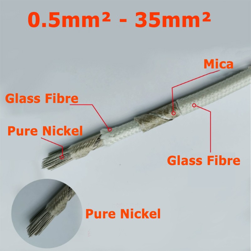 Heat Resistant High Temperature Glass Fibre Wire cable 800C