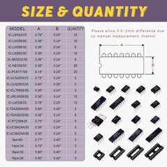 169 Assorted IC Chips with Anti-Static Box – Comprehensive Electronics Toolkit