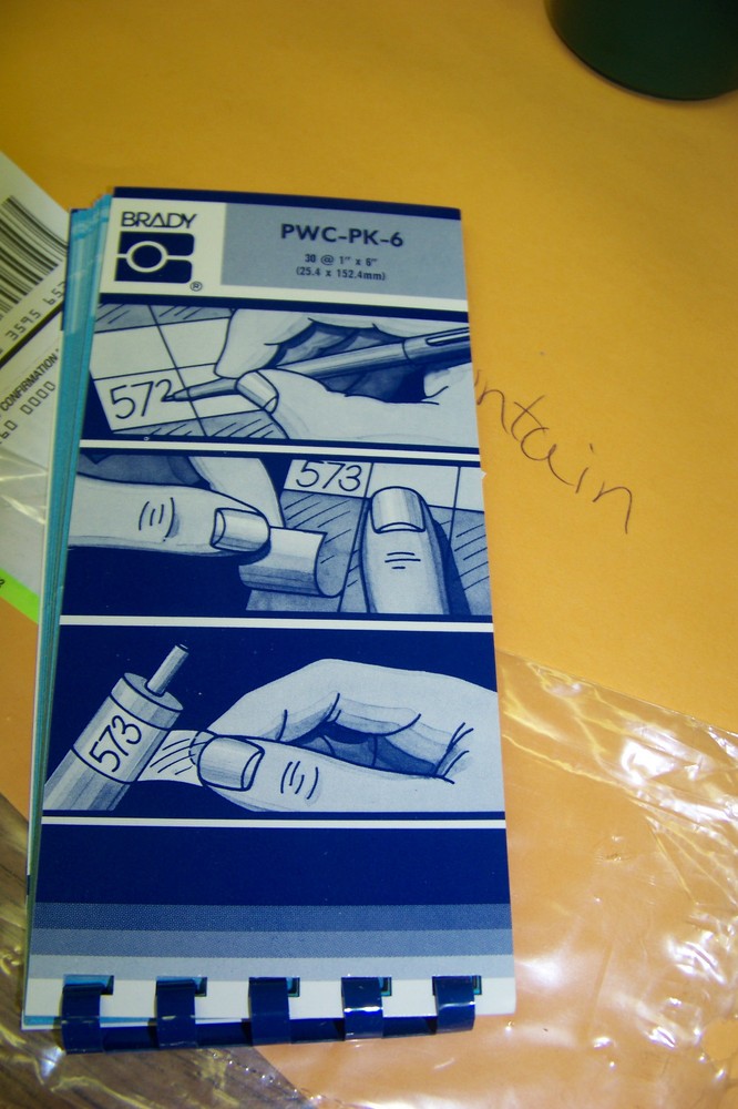 new brady pwc-pk-6 1″ x 6″ wire markers booklet 30 count