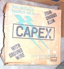 CAPEX Cable Wire 250′ 12/2 NM ROMEX Cable with Ground BLACK CU NOS NEW W1204