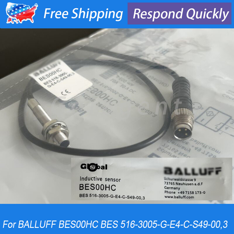 1pc For BALLUFF BES 516-3005-G-E4-C-S49-00.3 BES00HC Proximity Switch Sensor