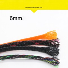 PET Nylon Expandable Braided Tube Sleeve Sheath Dense Car Audio Cable Wire 6MM