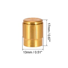 10pcs Potentiometer Knob Gold Tone Rotary Knob 13mm x 17mm Volume Control Knob