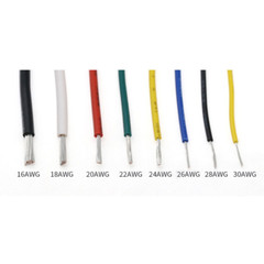 Single-Core Multi-Strand Flexible Electronic Connecting Wire Cable 16AWG-30AWG