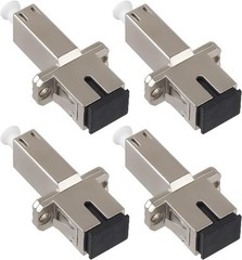 4Pcs LC SC Adapter Female to Female Fiber Optic Connector Single Mode UPC
