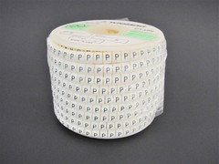 (1000x) Wieland Size 5, Letter P Slip On Wire Marker, .160″ to .215″ OD, Z Type