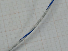 Atlas Wire #20awg 10x30T UL-1007/1569 Hook-Up Wire White w/ Blue Spiral /100ft