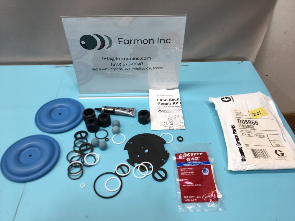 GRACO D05966 REBUILD KIT FOR HUSKY 515 AND 716 AIR OPERATED DIAPHRAGM, 182907