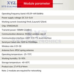 HC-15 LORA Wireless Module 415.09~449.86MHz Communication Transmission Module