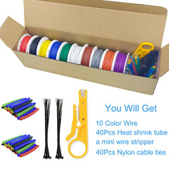 10 Colors in One 16-18-20-22-24-26-28-30 Gauge Silicone Electrical Wire 22 AWG S