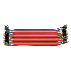 4pk 40-Wire Male-Male Jumper Wire 20cm; 40P Color Ribbon Breadboard Cable USA