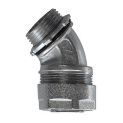 OZ-GEDNEY 4Q-4300L, Liquidtight Flexible Conduit Connector, 3″, 45D, 1pc