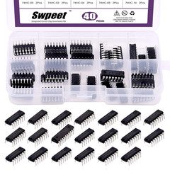 40Pcs 20 Different Types 74Hcxx and 74Lsxx Series Logic IC Assortment Kit
