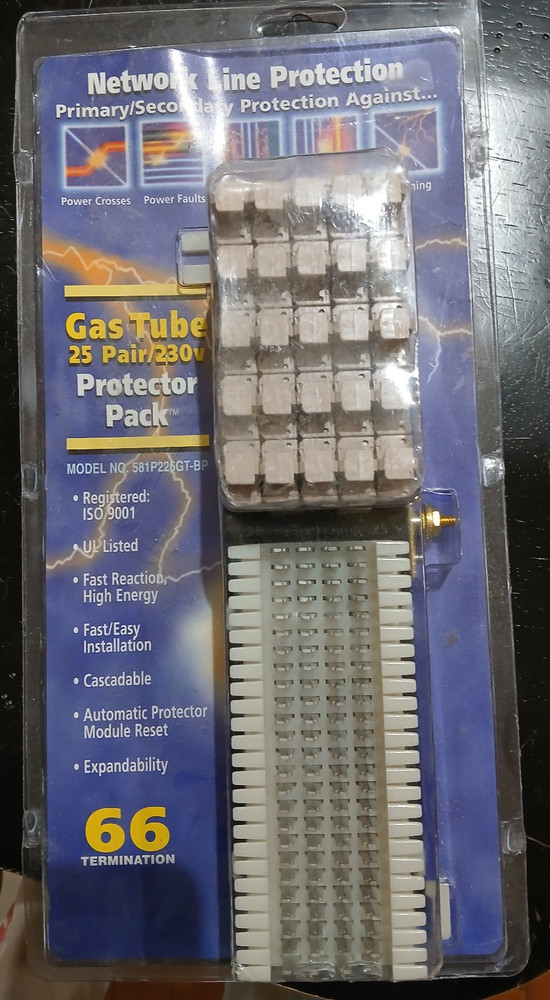 Porta Systems 581P225GT-BP 25 Pair/230V Protector Pack With Modules New