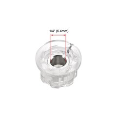 2pcs 6.4mm Shaft Hole Potentiometer Control Rotary Knobs Effect Pedal Knob Clear
