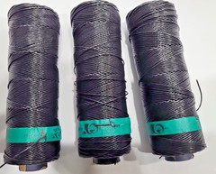 EY Technologies Lacing Braiding Cord, Black Nylon Wax, SET OF 3!