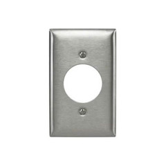 Hubbell SS720, Stainless Steel, 1-Gang, Single Receptacle, Wallplate, 1 pc