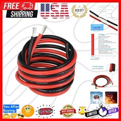 12 Gauge Silicone Wire 10 ft red and 10 ft Black Flexible 12 AWG Stranded Tin…