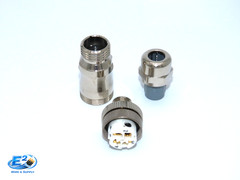 Mencom Corporation Ethernet Field Wireable 4 Pole M12 D-Coded Male Straight