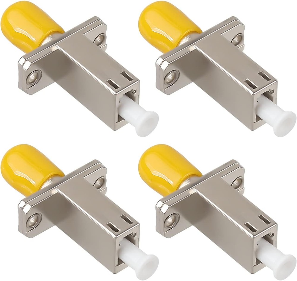 4 Pieces LC Female to ST Female Simplex Fiber Optic Coupler Single Mode Adapter