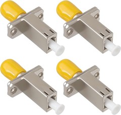 4 Pieces LC Female to ST Female Simplex Fiber Optic Coupler Single Mode Adapter