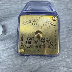 General Electric Arrester Unit 9LA4C1 USA 0-50v DC 0-175v AC w/ Adapter Untested