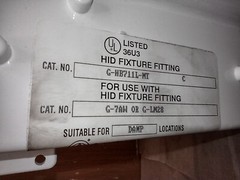 NOS Appleton Baymaster G-HB711L-MT, 120-277VAC, 400W Max