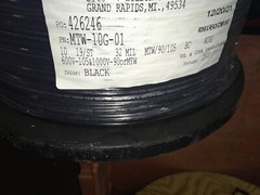 Empire wire, MTW-10-G-01, 2500’ of wire on spool,