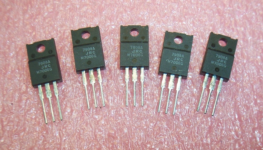 QTY (100) NJM7908FA JRC TO-220 1.5A 8V NEGATIVE VOLTAGE REGULATORS 7908A