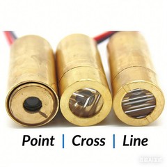 3V 5V Laser Module Red Cross hair Line Poin Dot Diode Focusable Lens 6/9/12mm